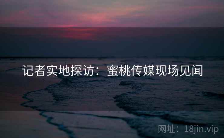 记者实地探访:蜜桃传媒现场见闻 记者实地探访:蜜桃传媒现场见闻